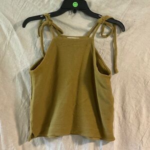 Madewell Green Tie-Shoulder Tank Top